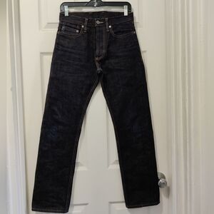 3sixteen men's size 28 slim straight indigo selvedge denim jeans